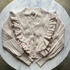 Flying Tomato Super Cute Ruffled Cardigan Size Medium